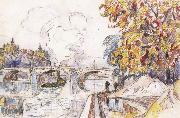 Paul Signac poni royal with the gare d orsay Spain oil painting artist